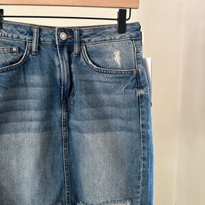 NWT H&M distressed denim skirt